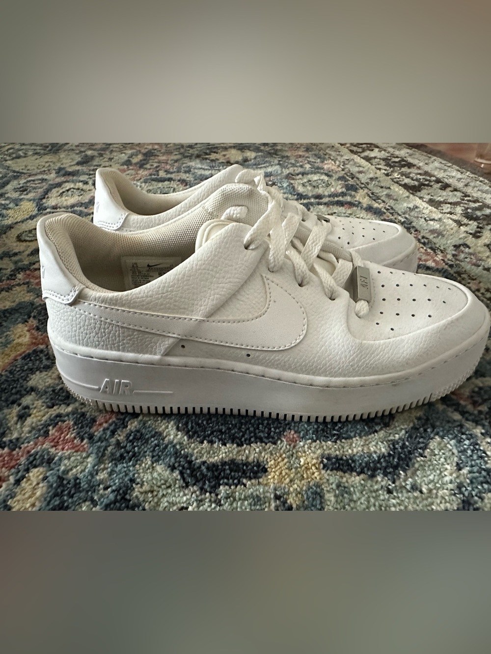 Nike White Leather Low-Top Sneakers